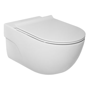MERIDIAN Compact Стенна тоалетна, седалка и капак SUPRALIT плавно падане, структура DUPLO