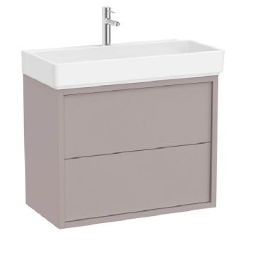 Roca TURA Unik мебел база с две чекмеджета и умивалник 80 Light Noble Grey