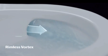 ONA Стенна тоалетна VORTEX с конструкция DUPLO S Compact и капак плавно затваряне
