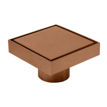 FLIPDRAIN Точков сифон 10x10 със сух и воден затвор неръждаема стомана - ROSE GOLD Brushed 