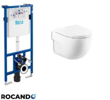 MERIDIAN Compact Стенна тоалетна, седалка и капак SUPRALIT плавно падане, структура DUPLO