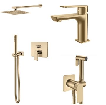 Комплект смесители LOTUS GOLD МАТ