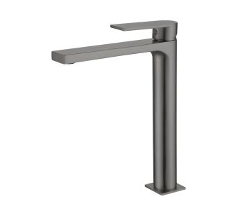 ALPHA едноръковхатков смесител за умивалник тип купа, цвят DARK GREY
