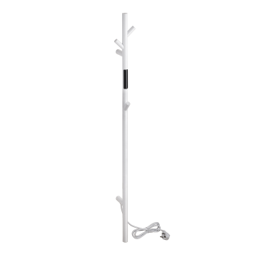 Лира за баня, електрическа, компактна със закачалки, бяла