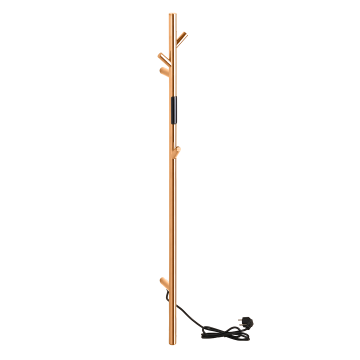 Лира за баня, електрическа, компактна със закачалки, розово злато