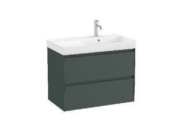 ROCA ONA 80 Мебел Unik с две чекмеджета и умивалник зелен мат 