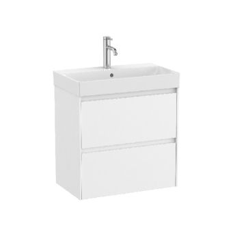 ROCA ONA 60 Мебел Unik с две чекмеджета и компактен умивалник Бял Мат 