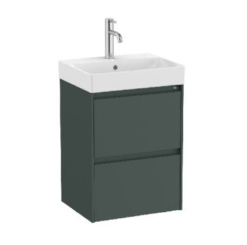 ROCA ONA COMPACT 45 Мебел Unik с две чекмеджета и централен умивалник Зелен Мат 