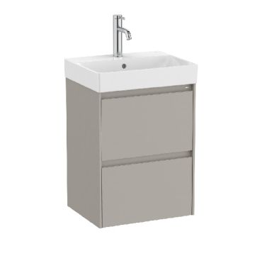 ROCA ONA COMPACT 45 Мебел Unik с две чекмеджета и централен умивалник Sand Grey 