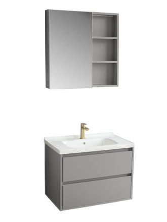 ALUMINA Комплект горен и долен шкаф 70 СИВ