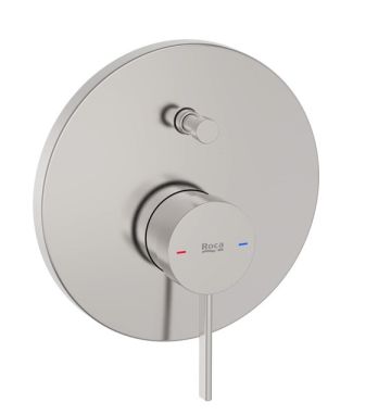 ROCA ONA Вграден смесител вана-душ с автоматичен преключвател Stainless Steel Finish 