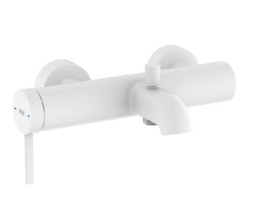 ROCA ONA Стенен смесител за вана-душ с автоматичен превключвател Бял Мат 