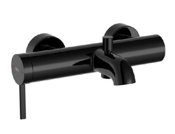 ROCA ONA Стенен смесител за вана-душ с автоматичен превключвател Titanium Black 