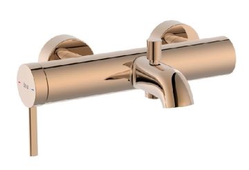 ROCA ONA Стенен смесител за вана-душ с автоматичен превключвател Розово Злато 