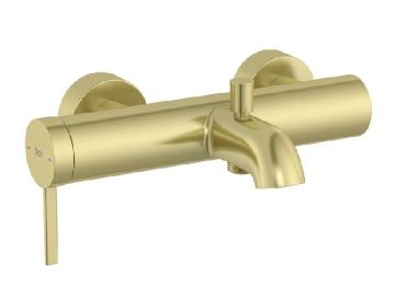 ROCA ONA Стенен смесител за вана-душ с автоматичен превключвател Brushed Brass 