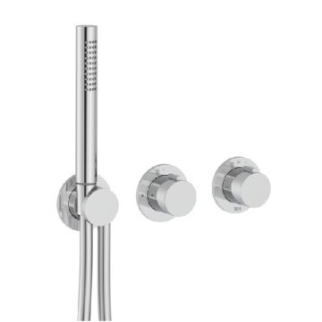 ROCA T-MULTI Вграден термостатичен смесител за душ с два изхода Хром