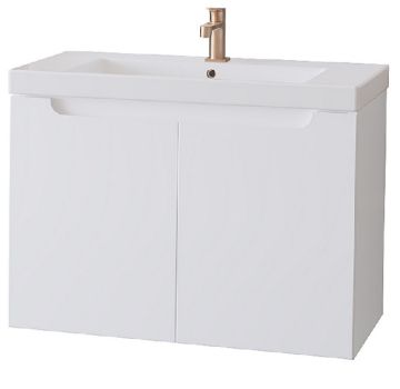 ATRIA мебел за баня 80 см с две врати бял гланц