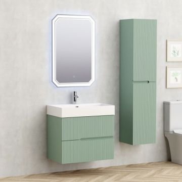 Eloria PVC мебел за баня с умивалник, цвят светло зелен