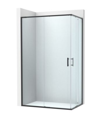 Roca Victoria Plus L2 - с 1 плъзгаща врата + 1 фиксиран панел 80см Черен Мат