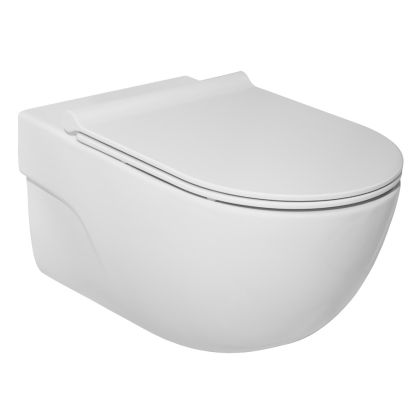 MERIDIAN Compact Стенна тоалетна, седалка и капак SUPRALIT плавно падане, структура DUPLO