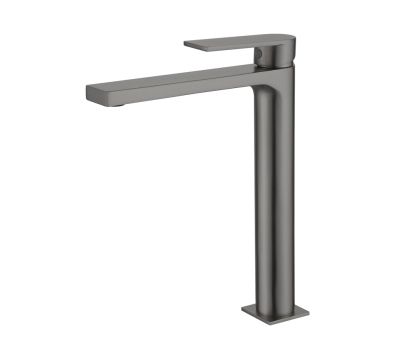 ALPHA едноръковхатков смесител за умивалник тип купа, цвят DARK GREY