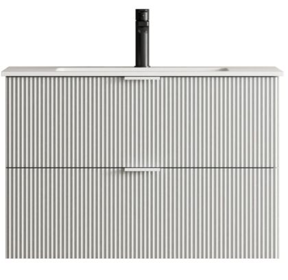 BRISBANE WHITE 80 шкаф за баня с умивалник и две чекмеджета