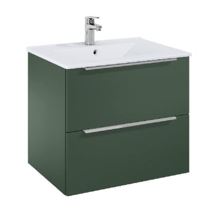 ROCA ELEGANT PLUS МДФ мебел с две чекмеджета и умивалник 613мм зелен цвят дръжките се поръчват отделно 