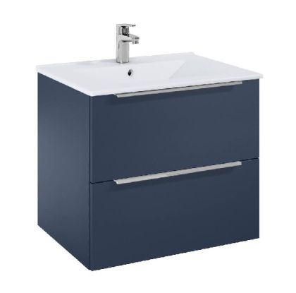 ROCA ELEGANT PLUS МДФ мебел с две чекмеджета и умивалник 613мм цвят СИН дръжките се поръчват отделно 