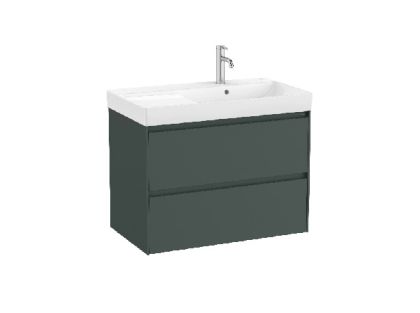 ROCA ONA 80 Мебел Unik с две чекмеджета и умивалник зелен мат 