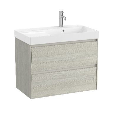 ROCA ONA 80 Мебел Unik с две чекмеджета и умивалник Светъл Дъб 