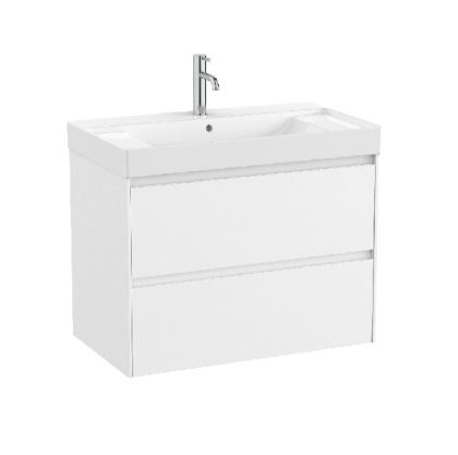 ROCA ONA 80 Мебел Unik с две чекмеджета и умивалник Бял Мат 