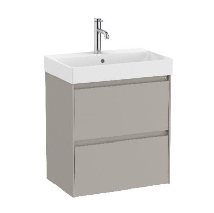 ROCA ONA COMPACT 55 Мебел Unik с две чекмеджета и умивалник Sand Grey 