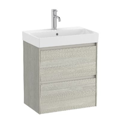 ROCA ONA COMPACT 55 Мебел Unik с две чекмеджета и умивалник Светъл Дъб 