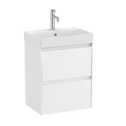 ROCA ONA COMPACT 50 Мебел Unik с две чекмеджета и умивалник Бял Мат 