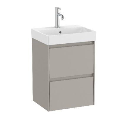 ROCA ONA COMPACT 45 Мебел Unik с две чекмеджета и централен умивалник Sand Grey 