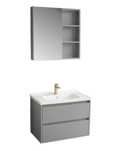 ALUMINA Комплект горен и долен шкаф 70 ТЪМНО СИВ