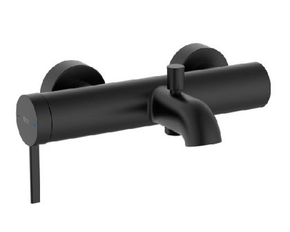 ROCA ONA Стенен смесител за вана-душ с автоматичен превключвател Черен Мат 
