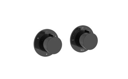 ROCA T-MULTI Вграден термостатичен смесител за душ с три изхода Titanium Black