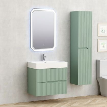 Eloria PVC мебел за баня с умивалник, цвят светло зелен