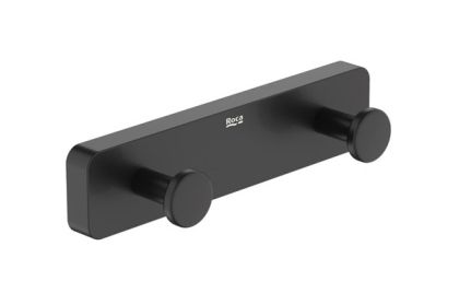 Roca SONATA Двойна закачалка за кърпи Черен Мат