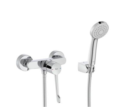 Roca Victoria Pro Стенен смесител за душ с автоматичен превключвател с аксесоари Хром           