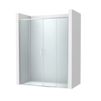 Roca Victoria Plus L4-E Параван за душ с 2 плъзгащи се врати + 2 фиксирани панела 180см Хром 