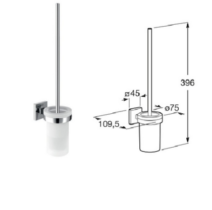 CUBICA Стенна поставка за тоалетна четка