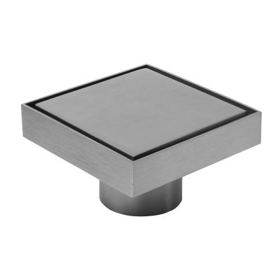 FLIPDRAIN Точков сифон 10x10 със сух и воден затвор неръждаема стомана - Хром Мат