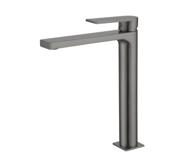 ALPHA едноръковхатков смесител за умивалник тип купа, цвят DARK GREY