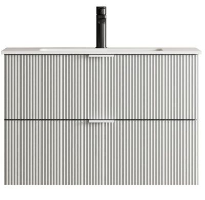 BRISBANE WHITE 80 шкаф за баня с умивалник и две чекмеджета