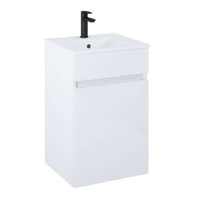 Cube-N  мебел с умивалник Бял гланц 45см  с вратичка