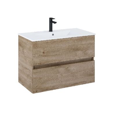 Cube-N ROCA мебел с умивалник и две чекемджета ДЪБ 80см