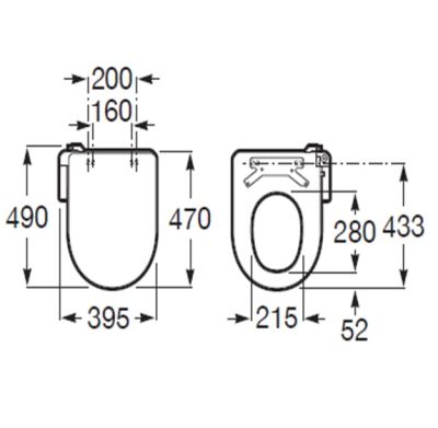 M4 MULTICLEAN SQUARE ® седалка с вградена функция биде за подгряване и подсушаване