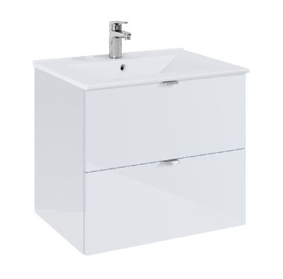 ROCA ELEGANT PLUS МДФ мебел с две чекмеджета и умивалник 613мм бял гланц дръжките се поръчват отделно A852018806